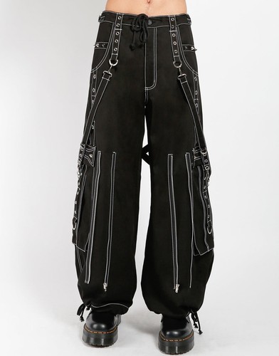 Gothic hose schwarz weiß - hose,