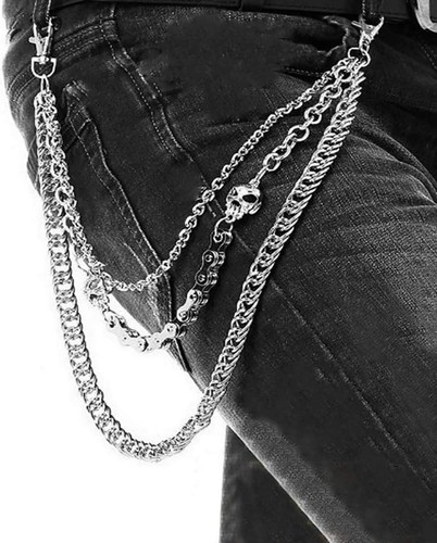 Hosenkette silber punk hip hop - punk,
